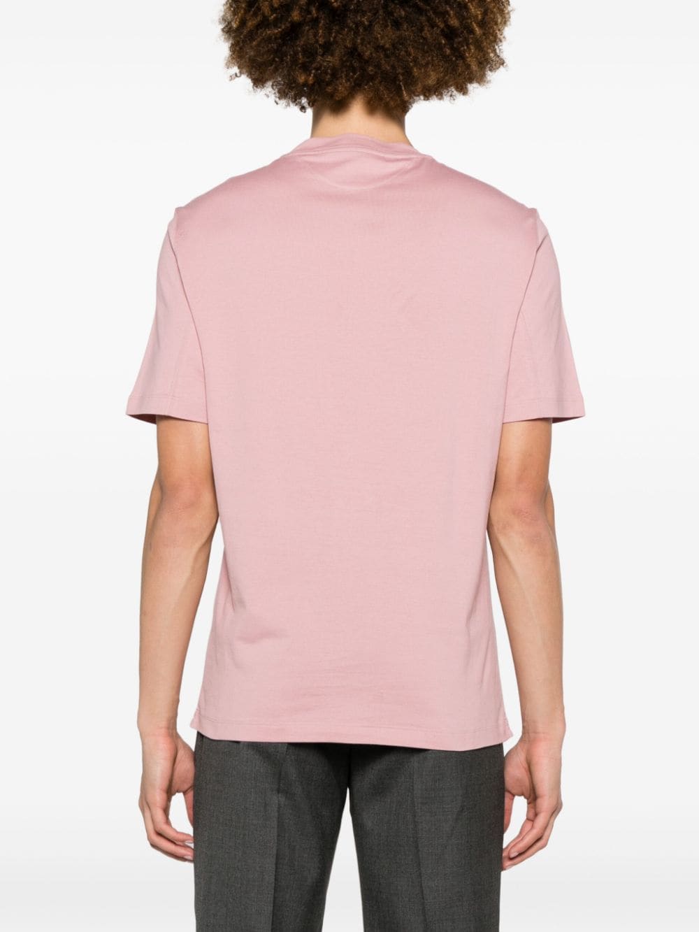 Shop Brunello Cucinelli Round-neck Cotton T-shirt In Pink