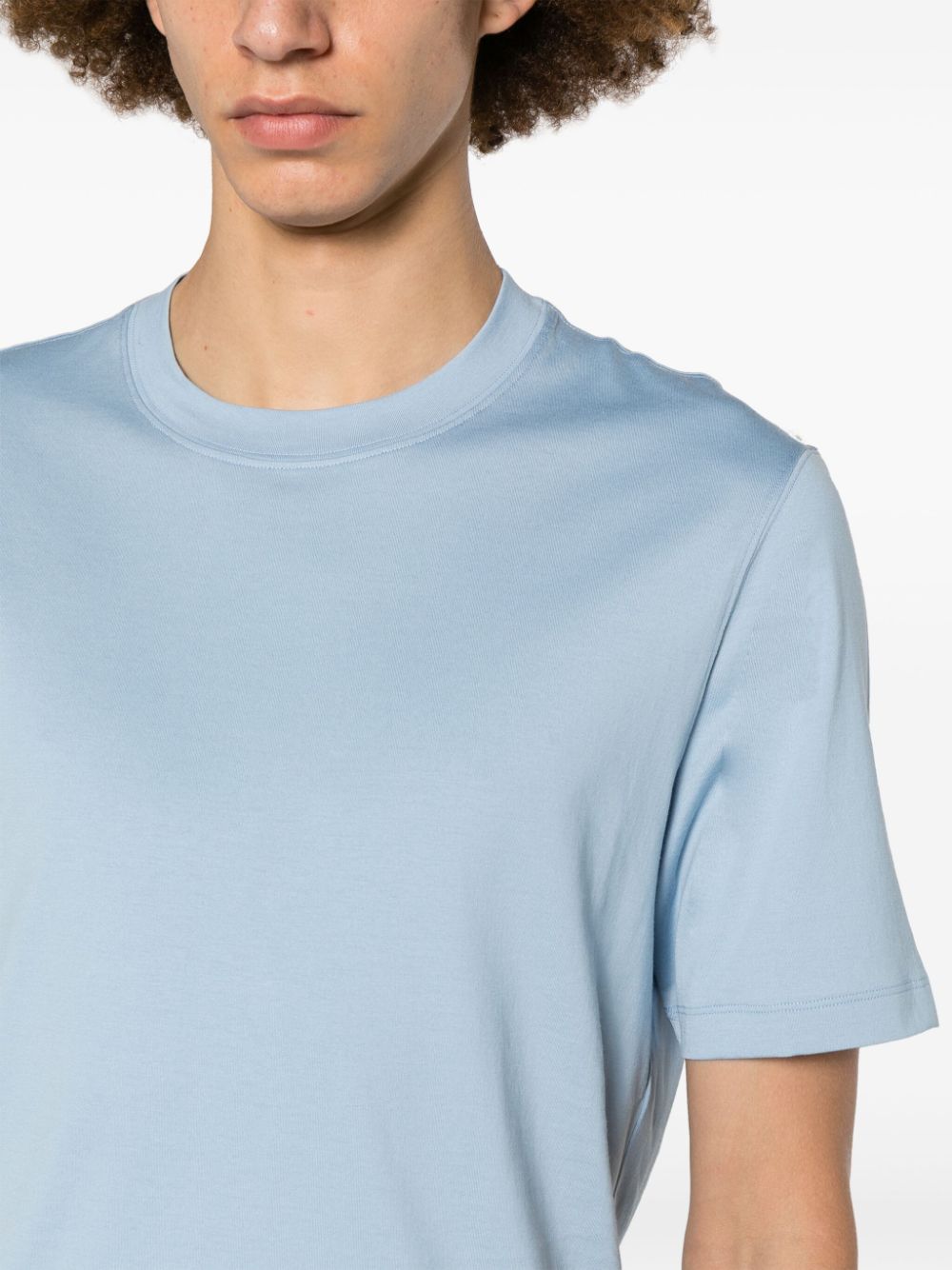 Brunello Cucinelli Katoenen T-shirt met ronde hals Blauw
