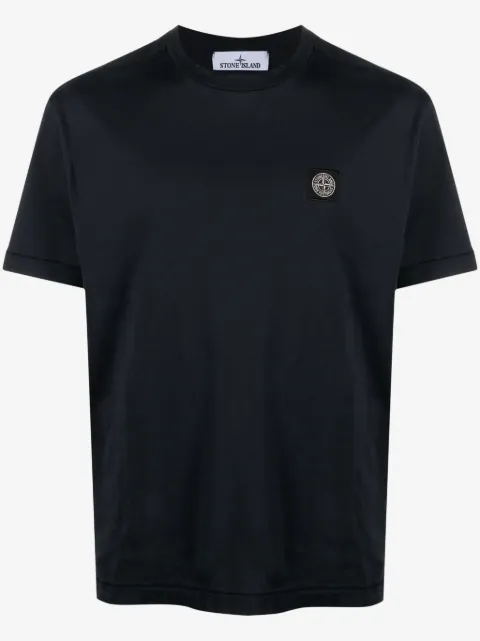 Stone Island Compass färgad t-shirt med märke