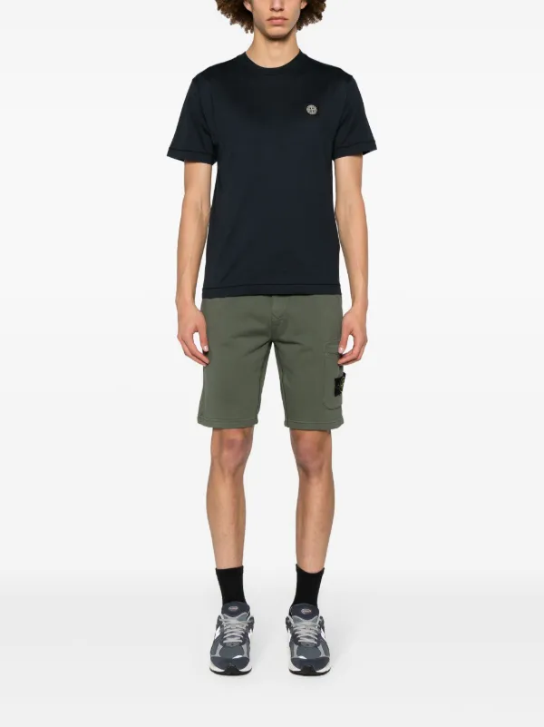 【Stone 】Compass Patch クルーネック Tシャツ/ネイビー Stone Island Compass-patch Cotton T-shirt | Blue | FARFETCH
