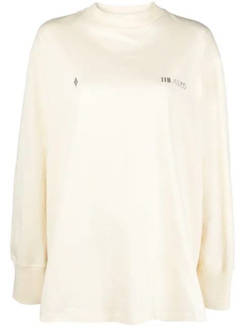 The Attico playera manga larga con aplique del logo