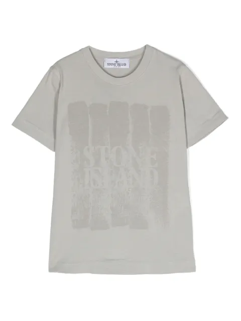 Stone Island Junior logo-print cotton T-shirt