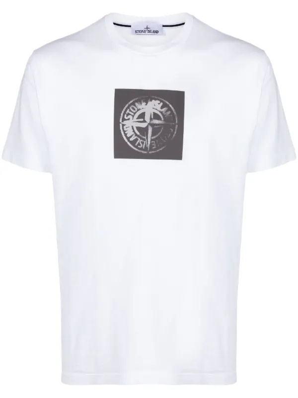 送料・関税込 STONE  コンパス ロゴ Tシャツ STONE ISLAND (ストーンアイランド) コンパスロゴ クルーネック