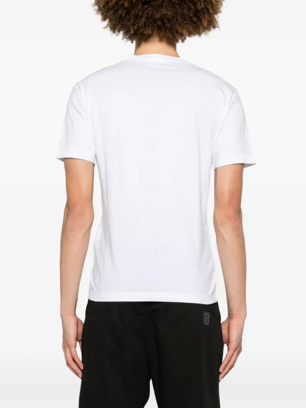 送料・関税込 STONE  コンパス ロゴ Tシャツ Stone Island コンパスプリント Tシャツ | ホワイト | FARFETCH JP