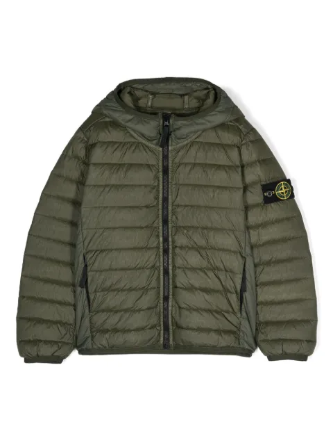 Stone Island Junior Compass-motif padded jacket 