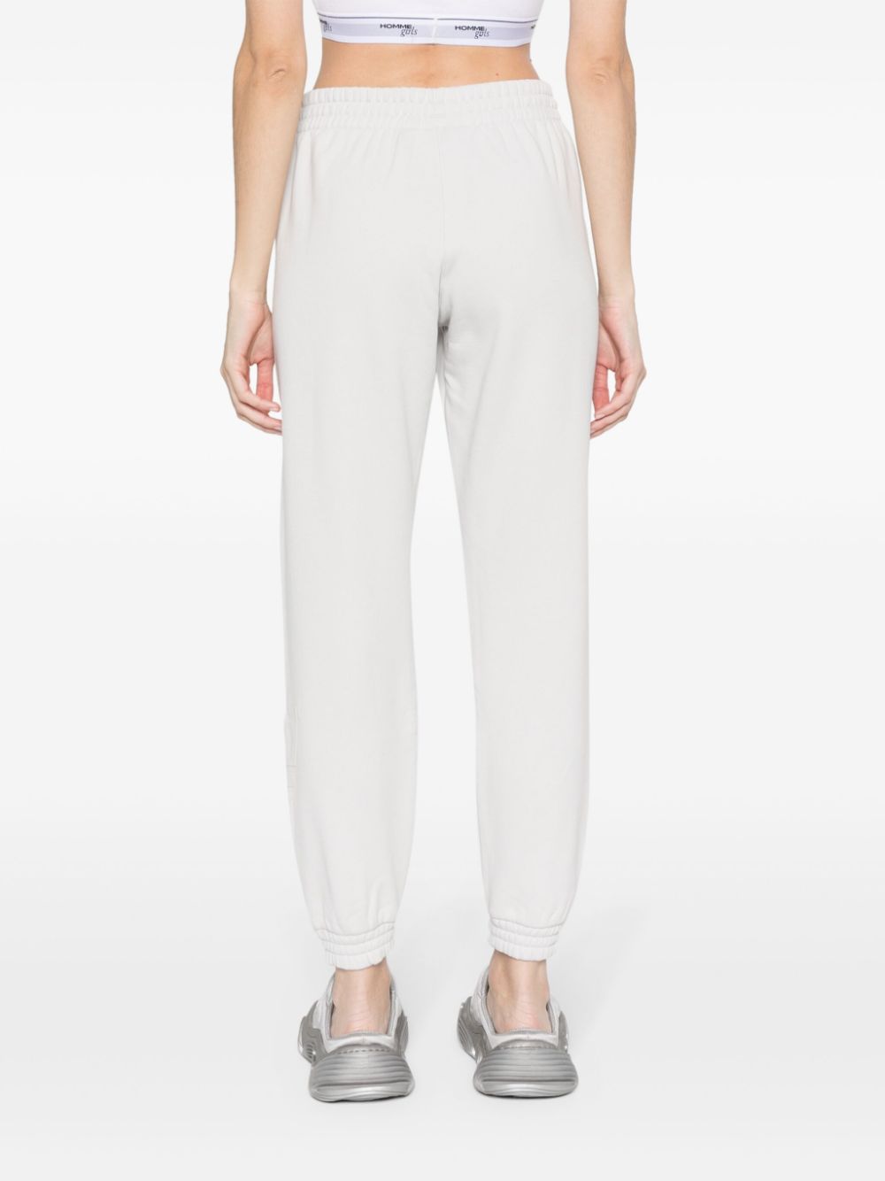 Shop Adidas Originals Trefoil Cotton Track Pants In Grey