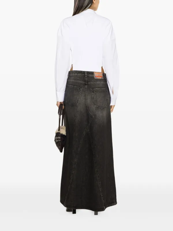 Diesel Gonna Lunga Denim De-Pago | Grigio | FARFETCH IT