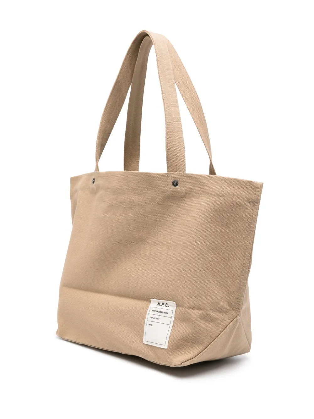 A.P.C. Thais shopper met geborduurd logo Beige