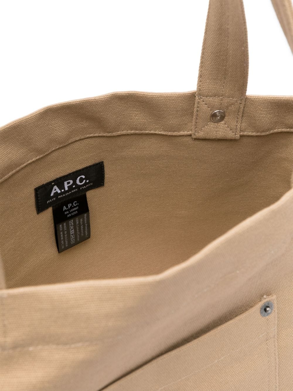 Shop Apc Thais Logo-embroidery Tote Bag In Neutrals