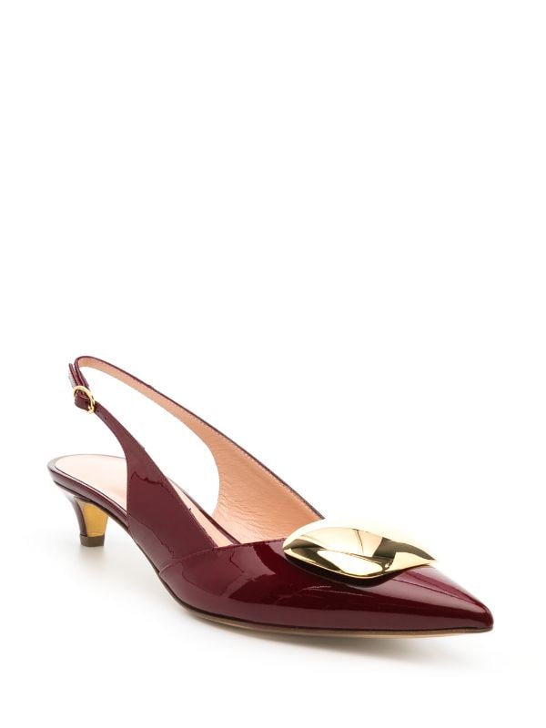 Rupert Sanderson Misty 35mm Leather Slingback Pumps Farfetch