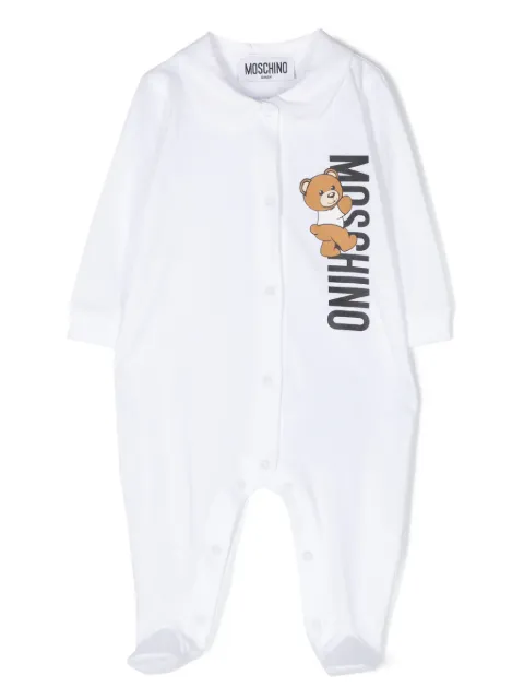 Moschino Kids logo-print cotton pajamas