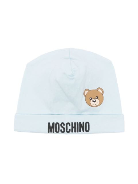 Moschino Kids Teddy Bear logo beanie
