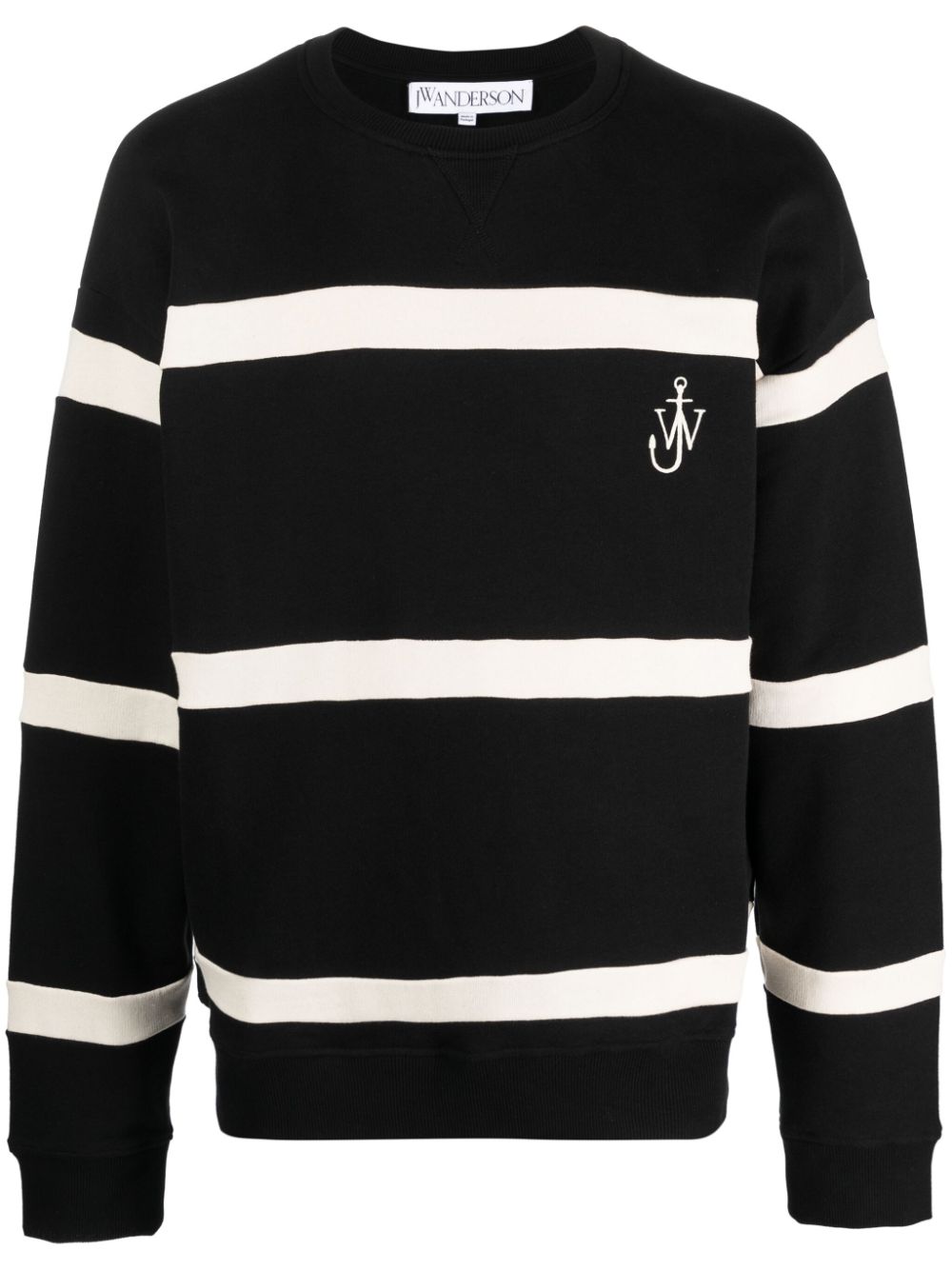 JW Anderson Katoenen trui met geborduurd logo Zwart