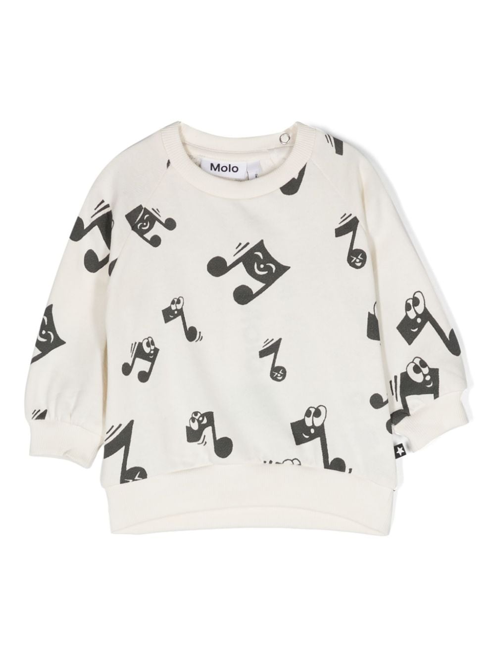 Molo Babies' Disc Organic-cotton Sweatshirt In Neutrals