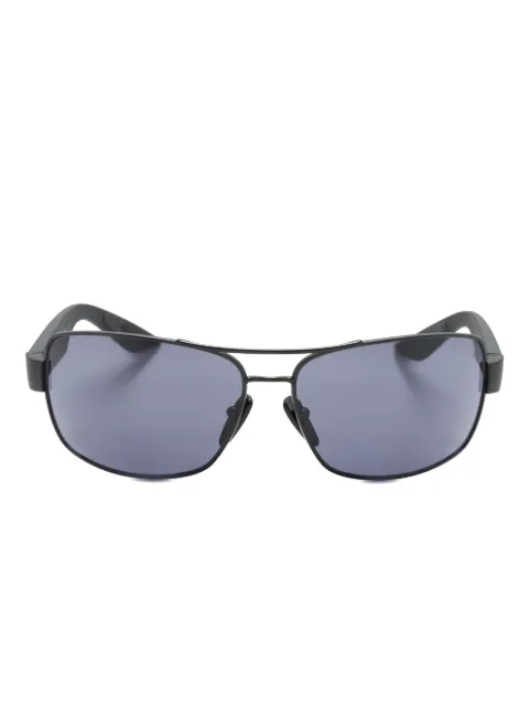 Prada Eyewear lentes de sol con armazón rectangular y logo estampado