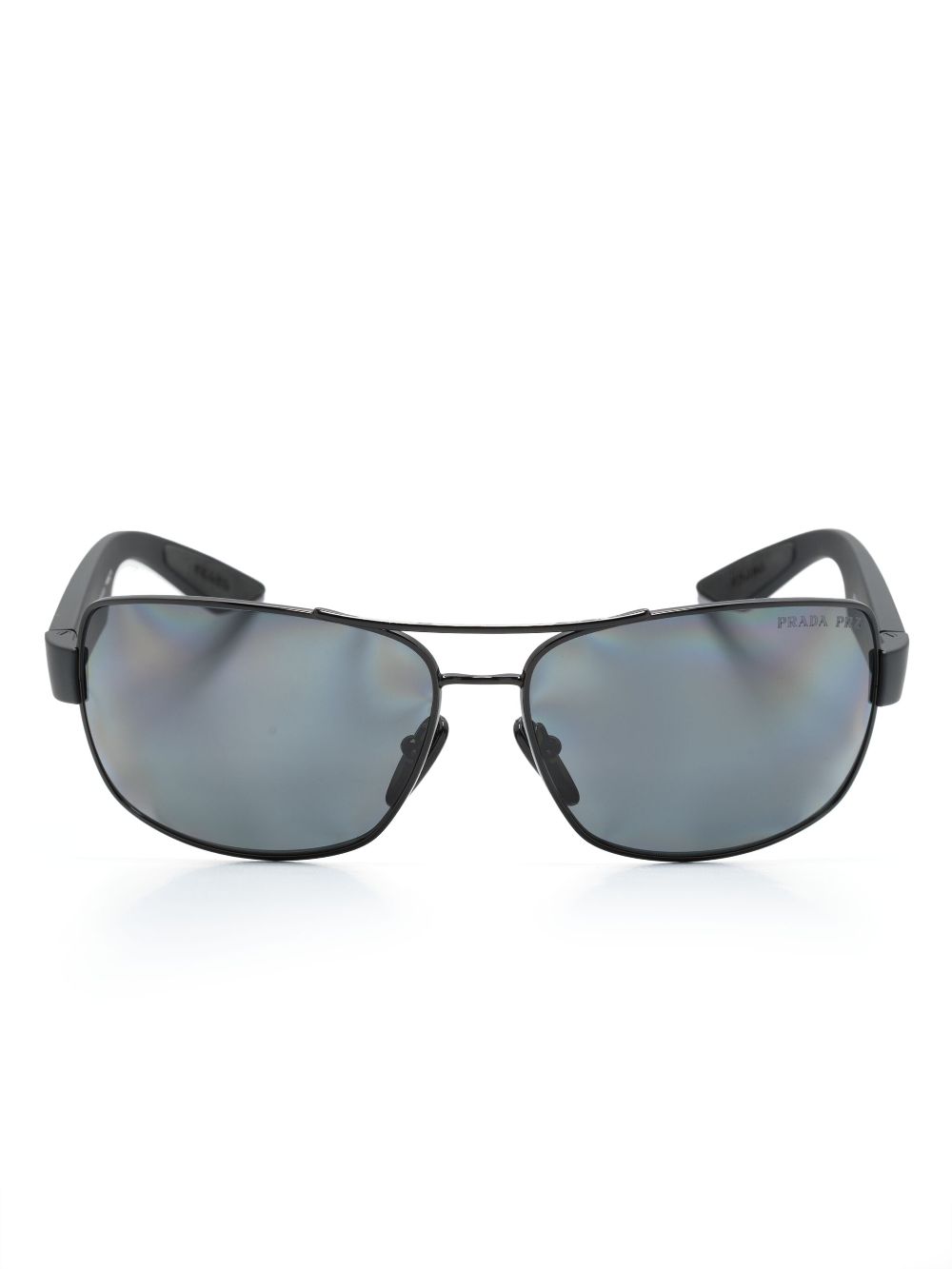 Prada Eyewear rectangle-frame logo-print Sunglasses - Farfetch