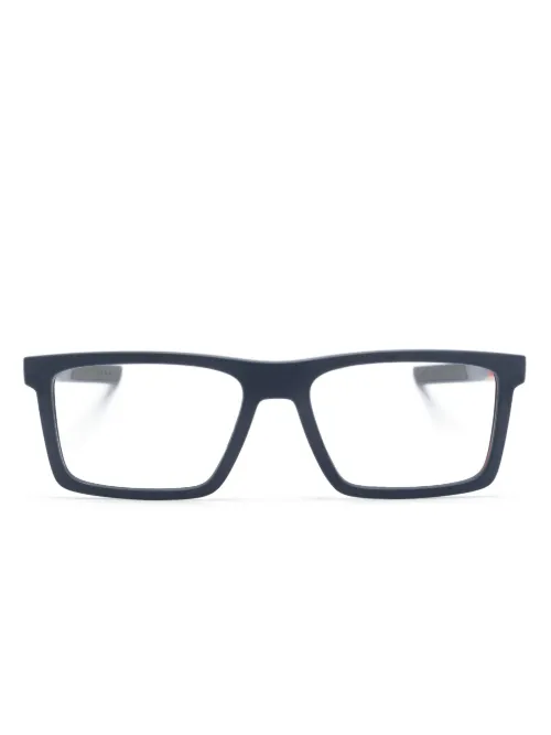 Lunettes de vue rectangulaires à logo gravé - Prada Eyewear - Modalova