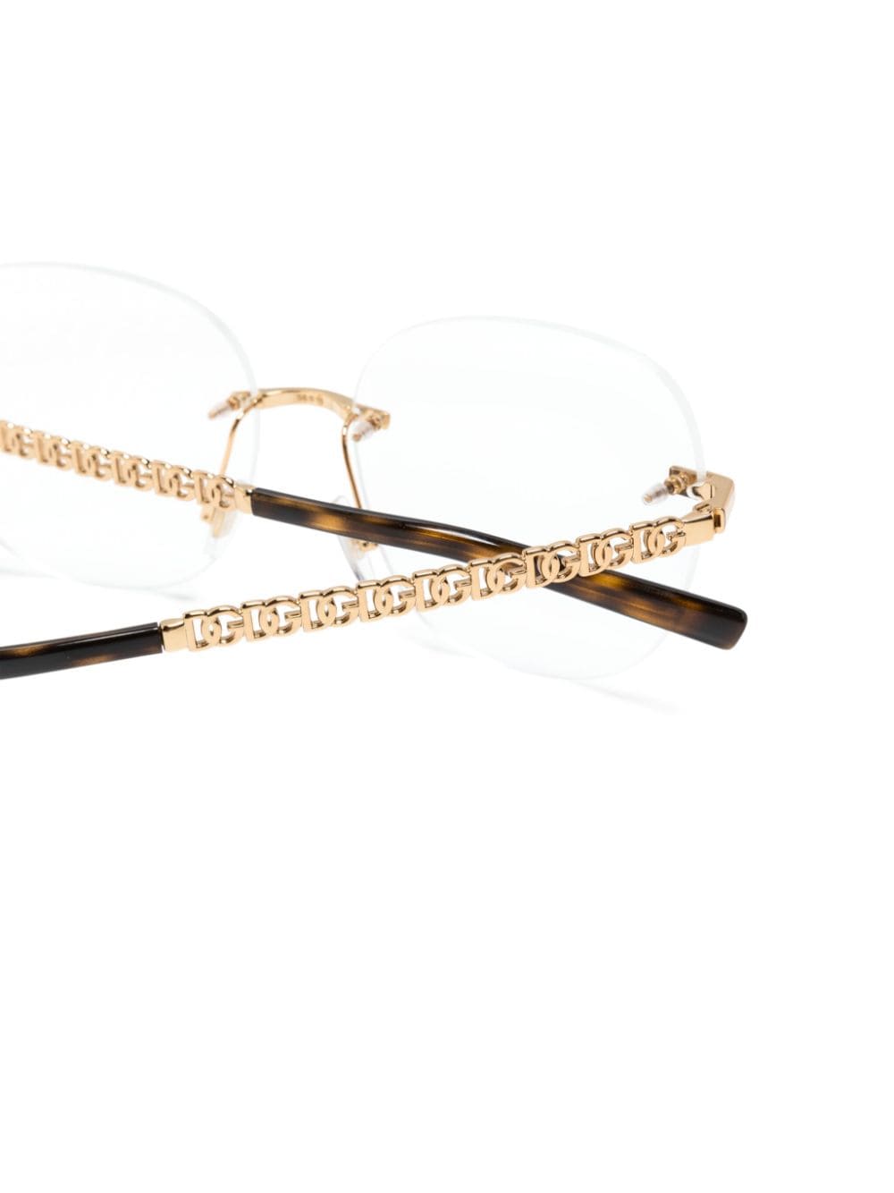 Shop Dolce & Gabbana 1352 Square-frame Glasses In Brown