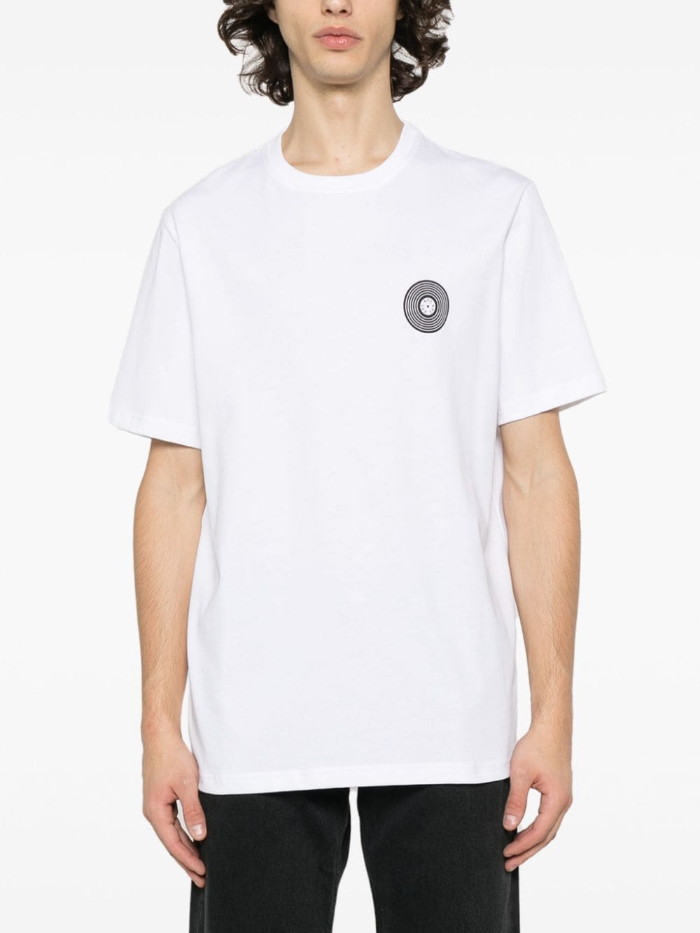 Shop Apc Graphic-print Cotton T-shirt In White