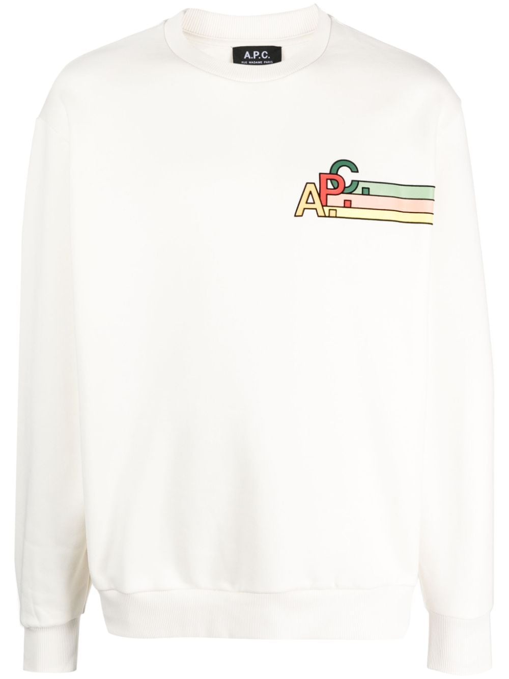 Shop Apc Spring Cotton Sweatshirt In Neutrals