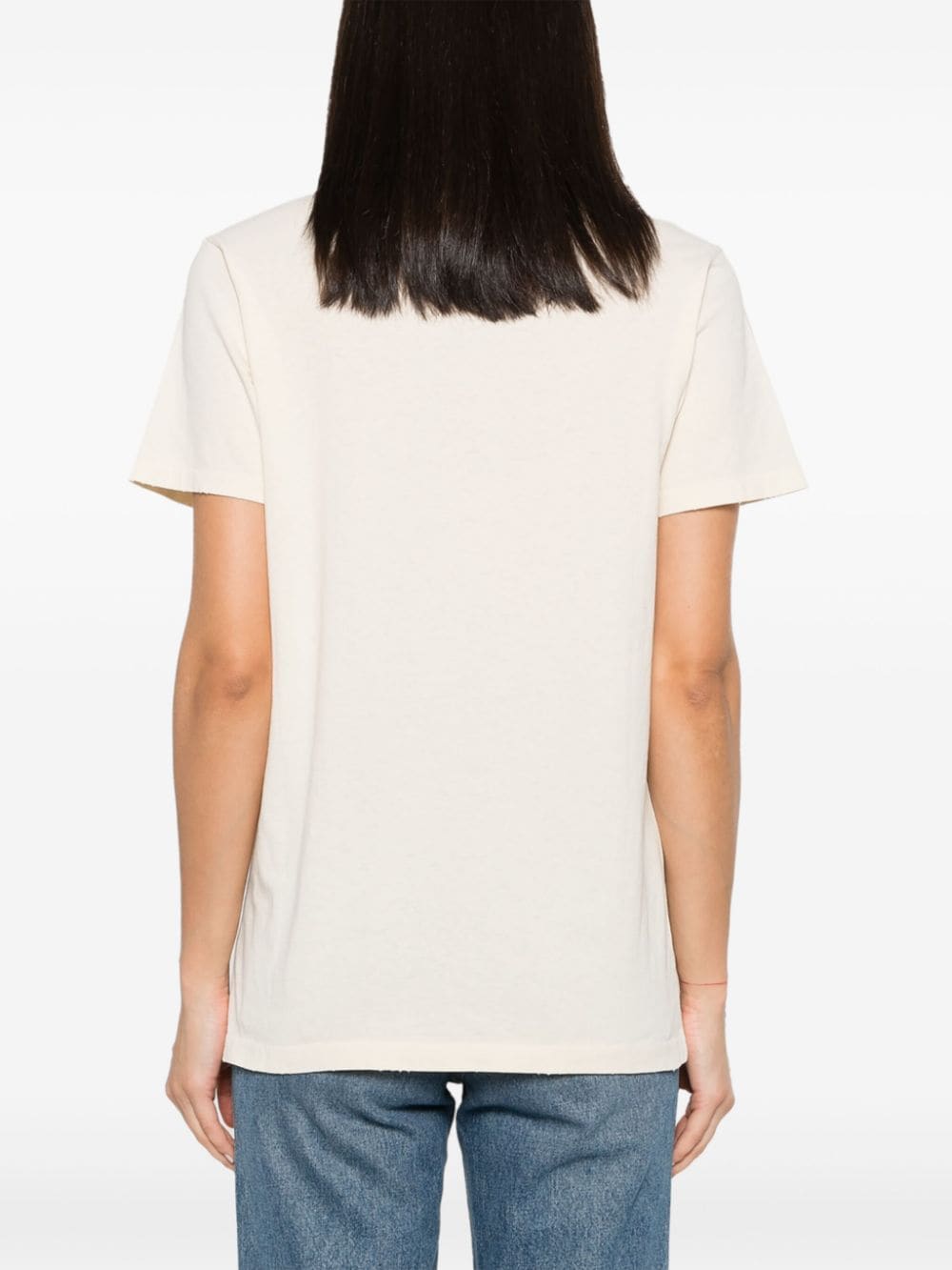 Shop Marant Etoile Logo-print Organic Cotton T-shirt In Neutrals