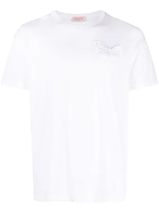 Tシャツ・カットソー Valentino Garavani Embroidered Cotton T-Shirt Valentino Garavani - Logo cotton t-shirt White - The Corner