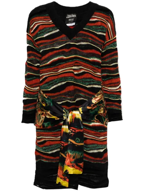 Jean Paul Gaultier Pre-Owned vestido tejido con cinturón 1990