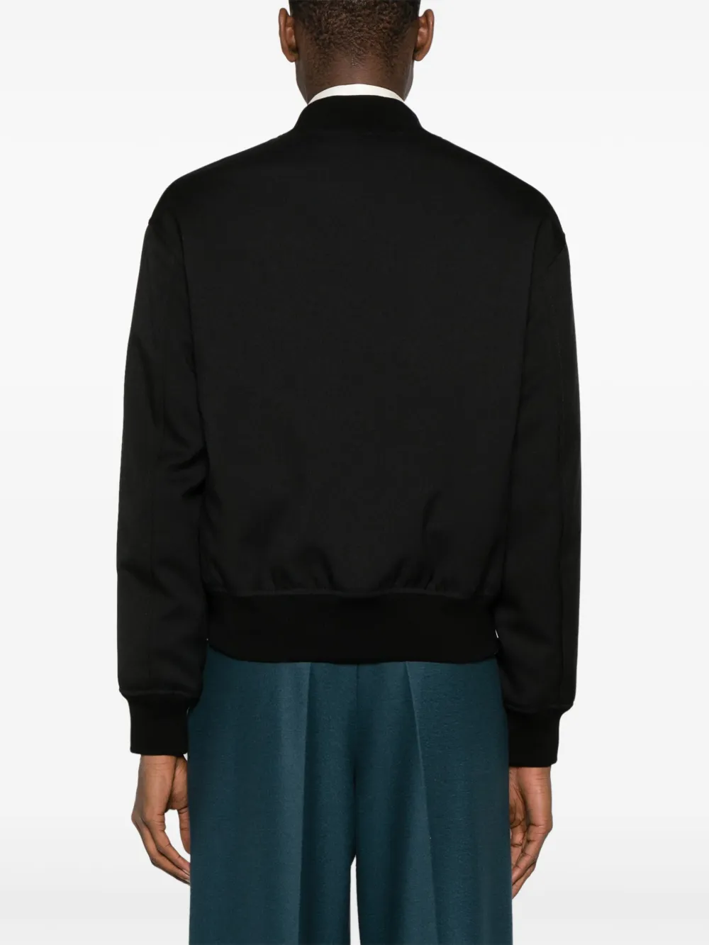 Shop Jil Sander Padded Bomber Jacket In Black