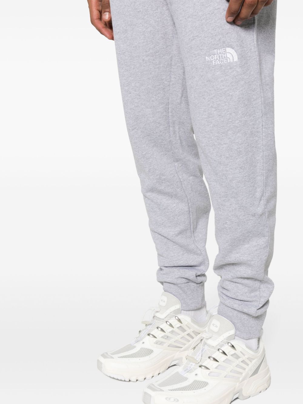 Shop The North Face Logo-embroidered Track Pants In Grau