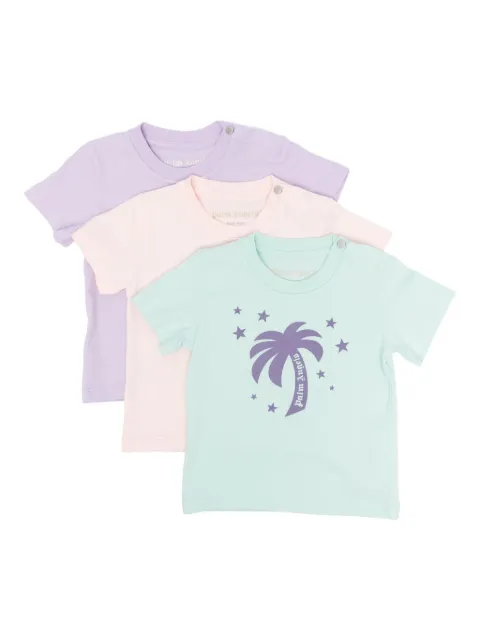 Palm Angels Kids t-shirts en coton à logo imprimé (lot de trois)