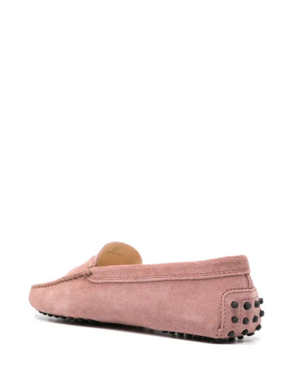 Tod's Gommino Driving Suede Penny Loafers | Pink | FARFETCH