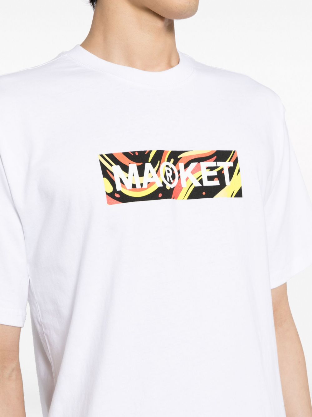 Shop Market Logo-print Cotton T-shirt In White