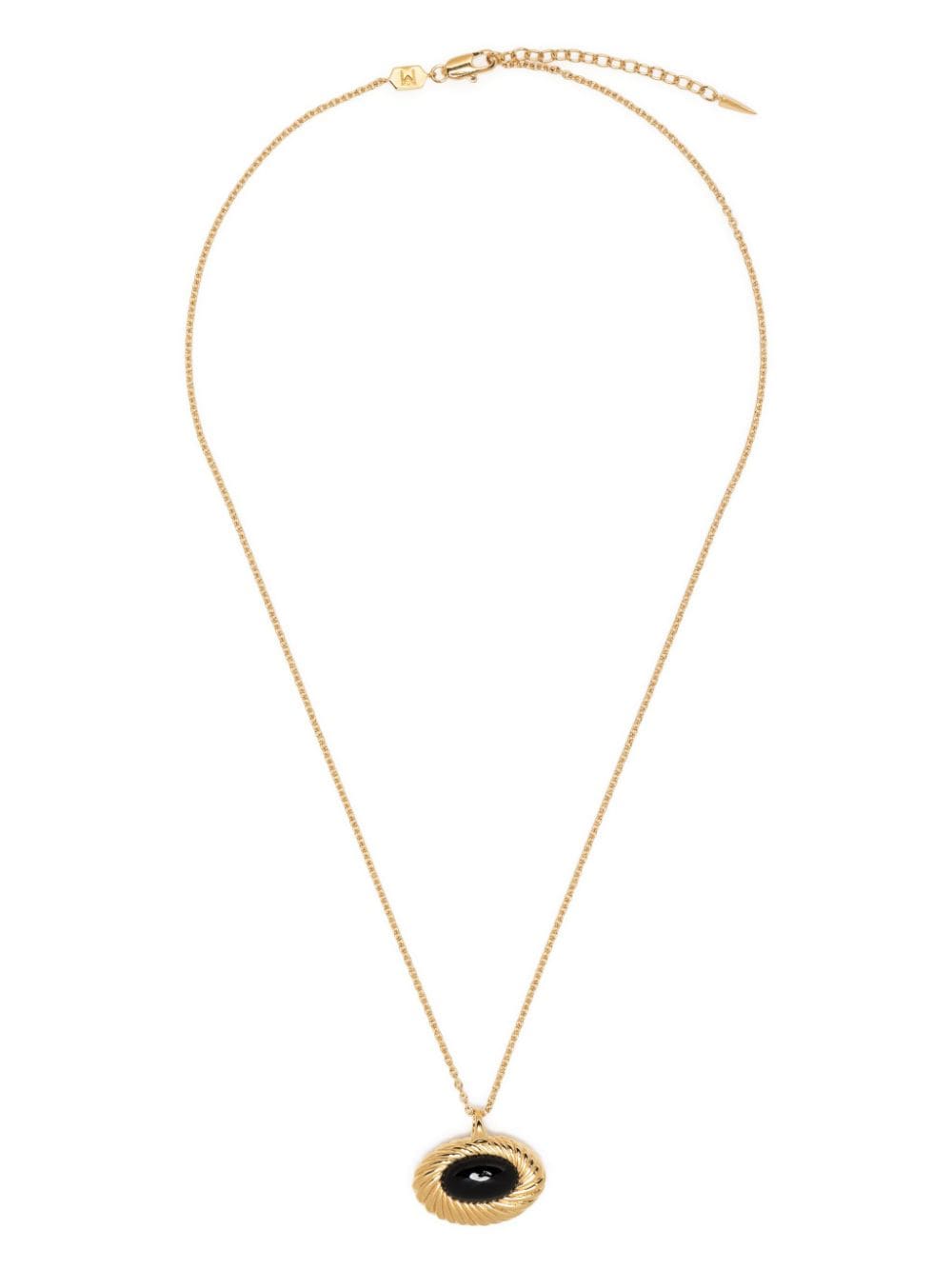 Shop Missoma Wavy Ridge Caspia Pendant Necklace In Gold