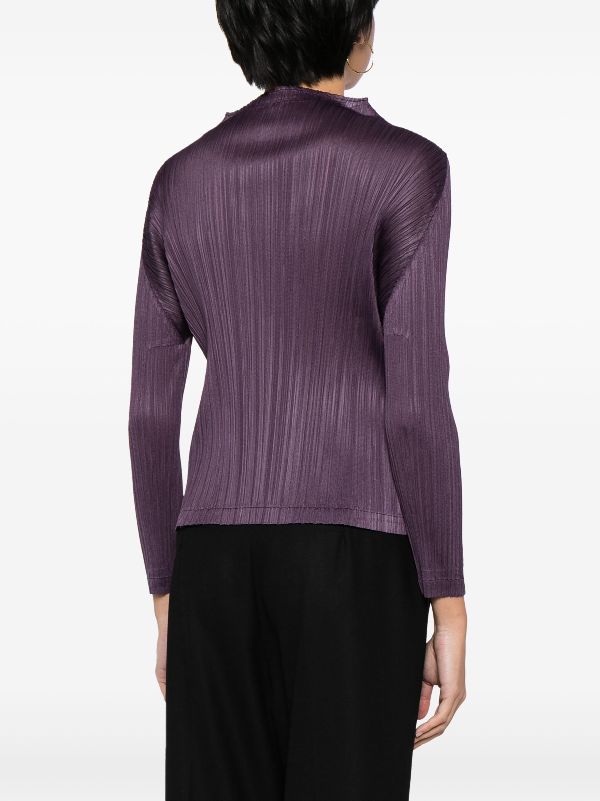 Pleats Please Issey Miyake Pleated long-sleeve Top - Farfetch