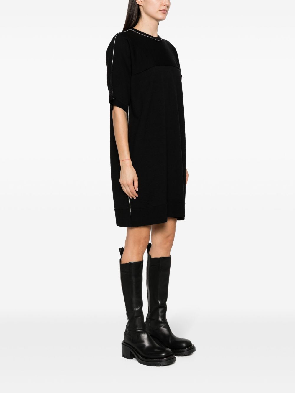 MM6 Maison Margiela logo-tag short-sleeve dress Women