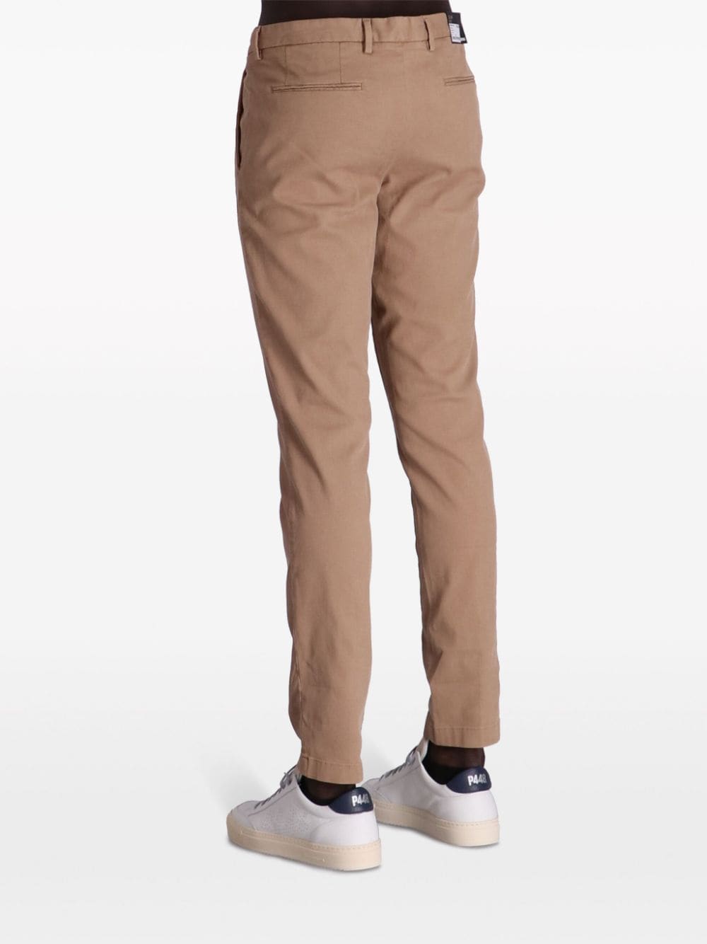 Shop Hugo Boss Mid-rise Slim-fit Tapered Chinos In Neutrals