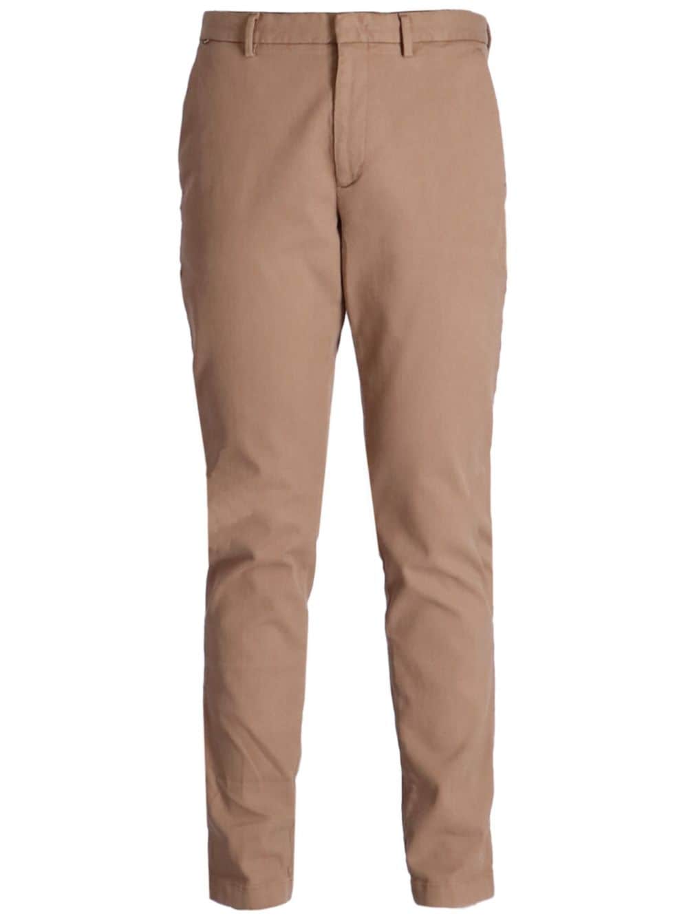 Hugo Boss Mid-rise Slim-fit Tapered Chinos In Neutrals