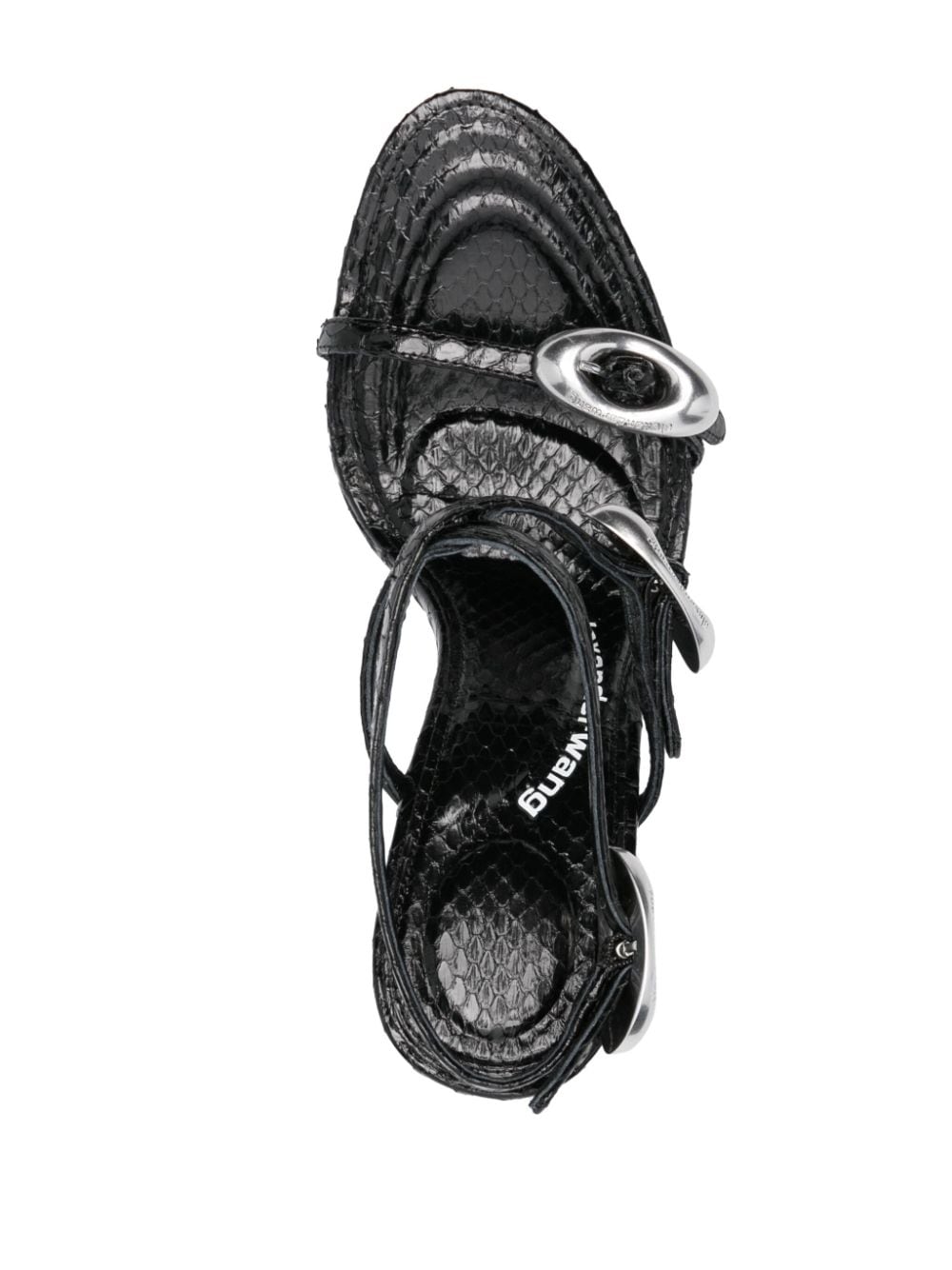 Shop Alexander Wang Dome 11mm Leather Sandals In Black