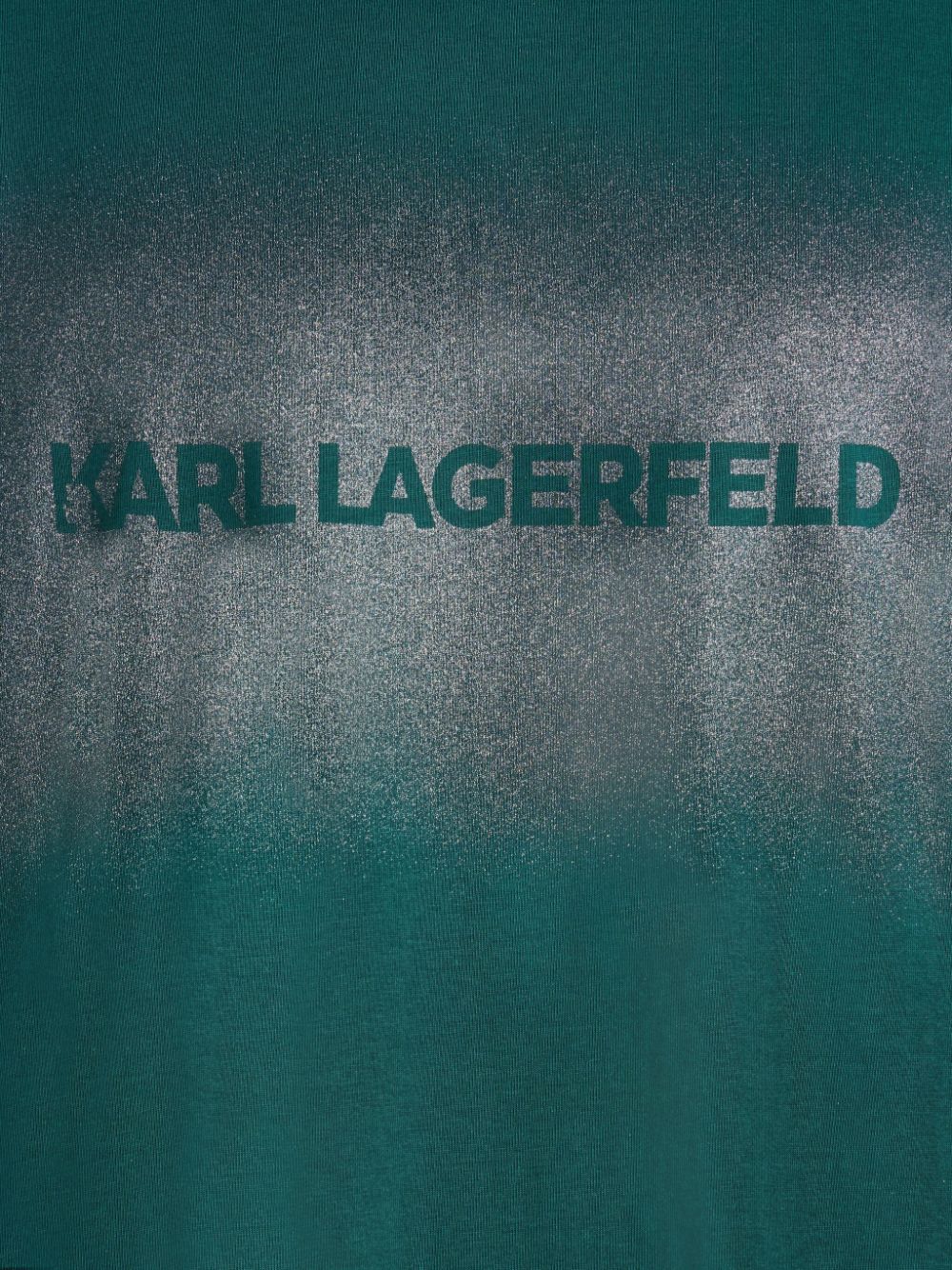 Shop Karl Lagerfeld Logo-jacquard Cotton T-shirt In Green