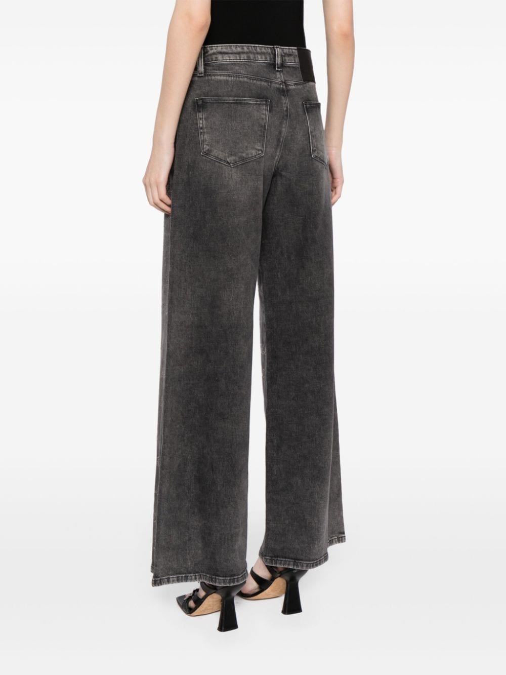 Karl Lagerfeld Jeans met wijde pijpen Zwart