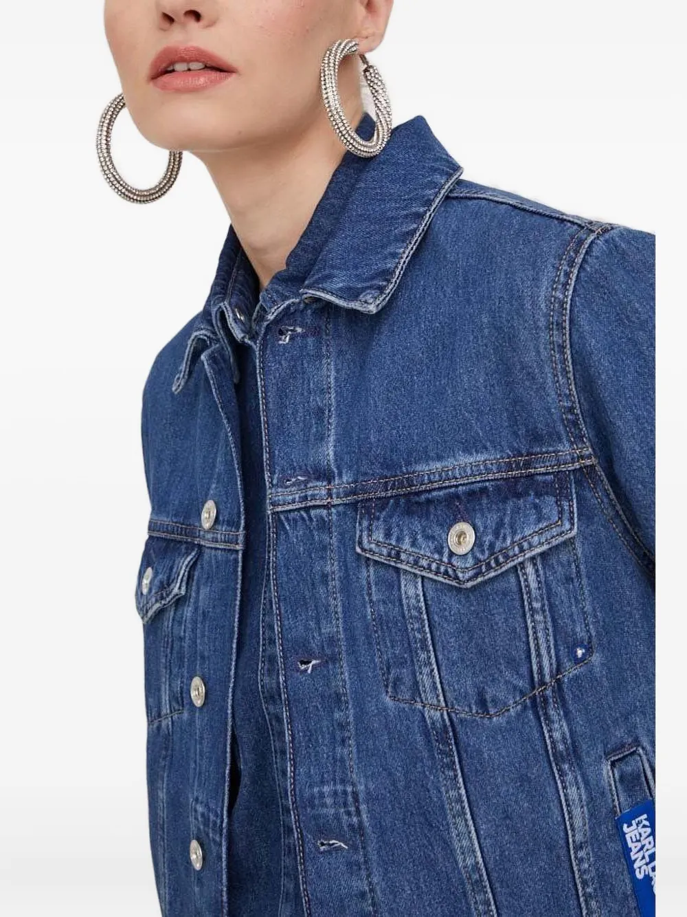Karl Lagerfeld Regular-fit Denim Jacket In Blue