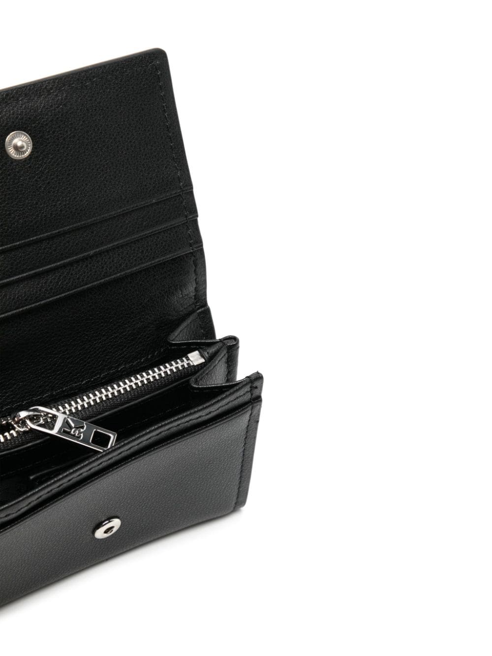 Shop Karl Lagerfeld Small K/ikonik Leather Wallet In Black