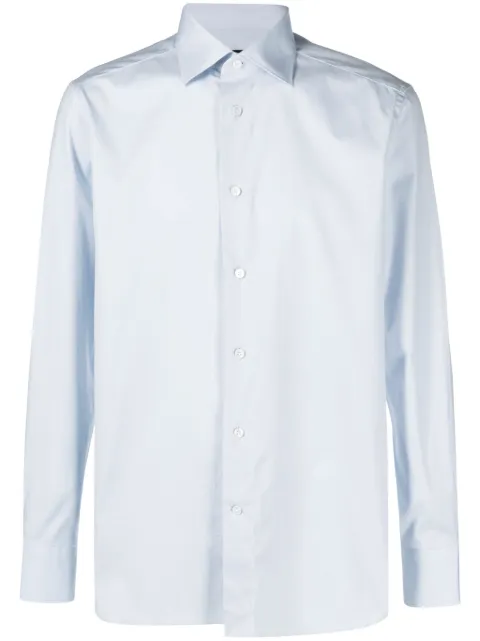 Zegna spread-collar long-sleeve shirt