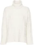 Tommy Hilfiger monogram-jacquard jumper - White
