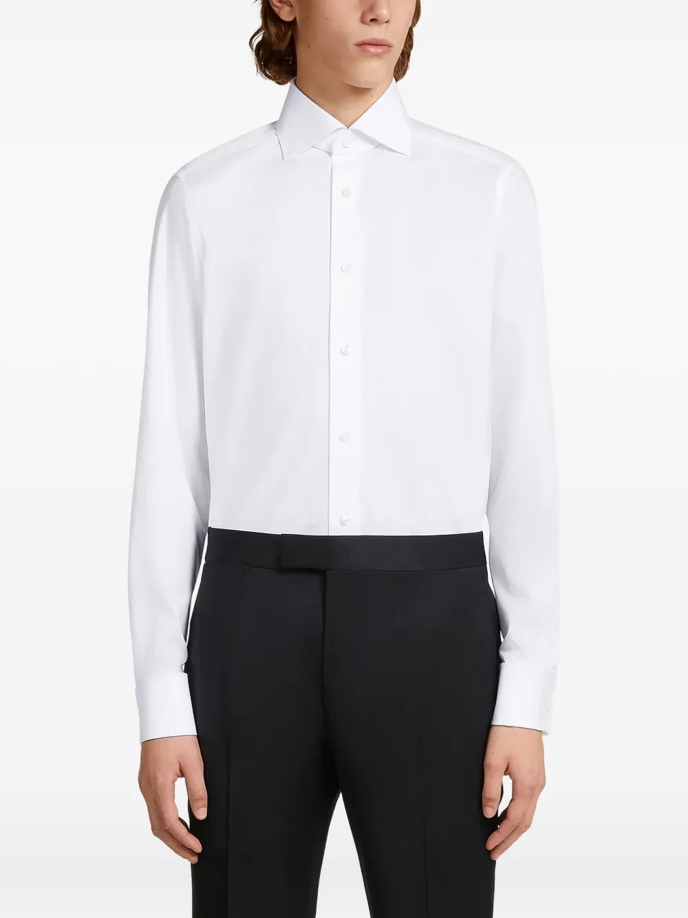 Zegna button-cuff shirt - Wit