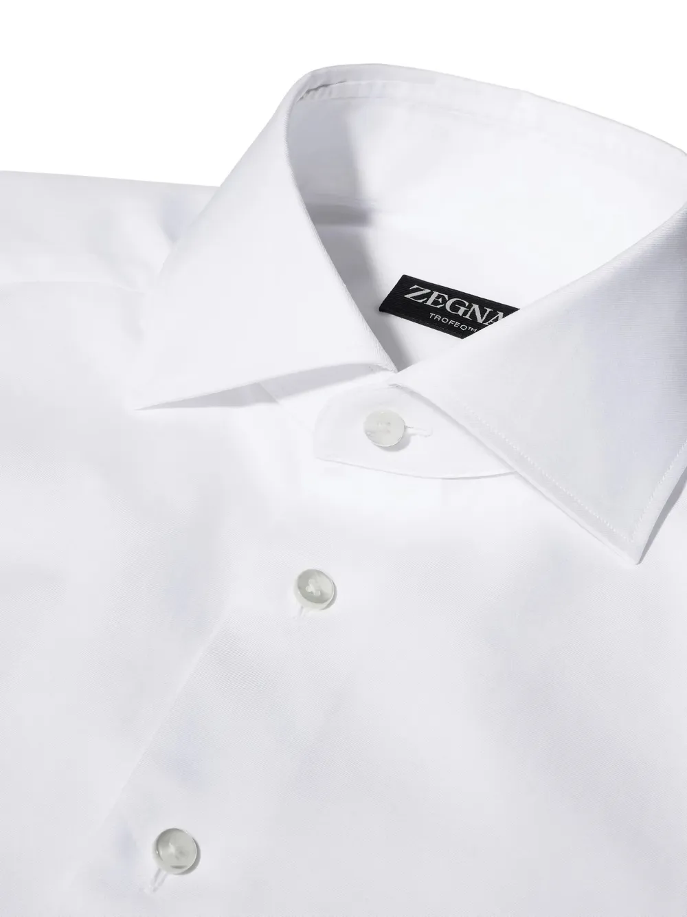 Zegna Overhemd met geknoopte cuff Wit