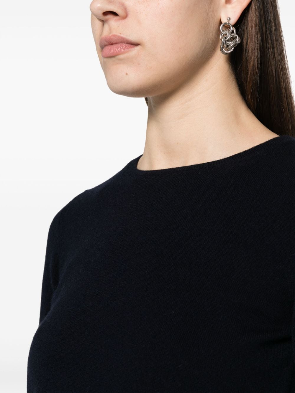 Shop Allude Crew-neck Cashmere Jumper In Blue