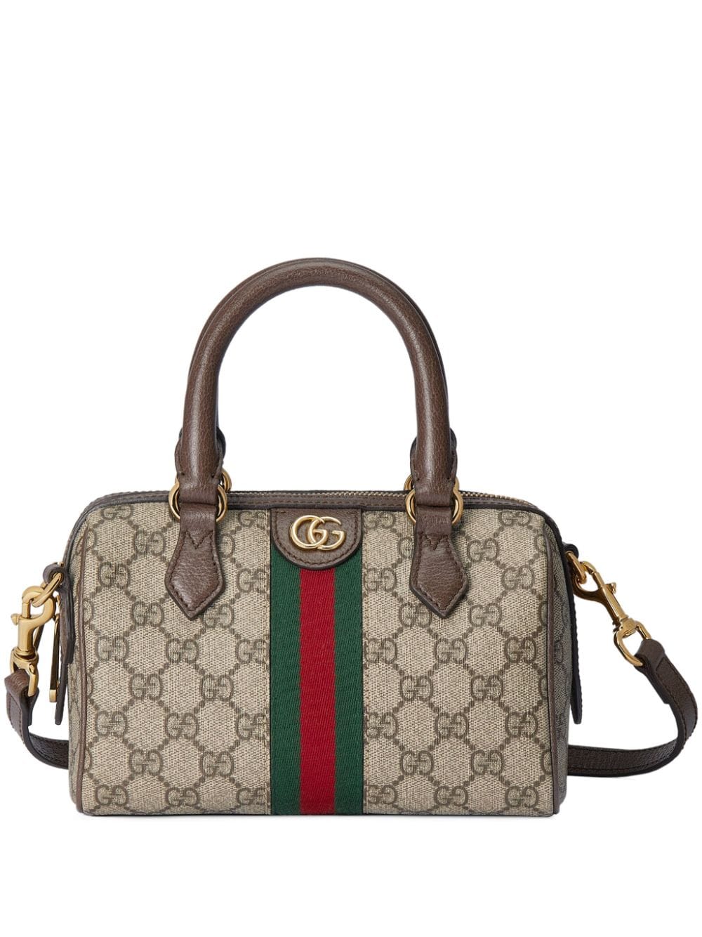 Shop Gucci Mini Ophidia Tote Bag In Brown