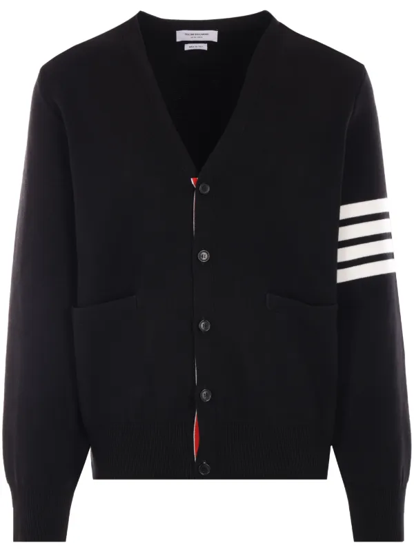Thom Browne ストライプディテール カーディガン | FARFETCH JP