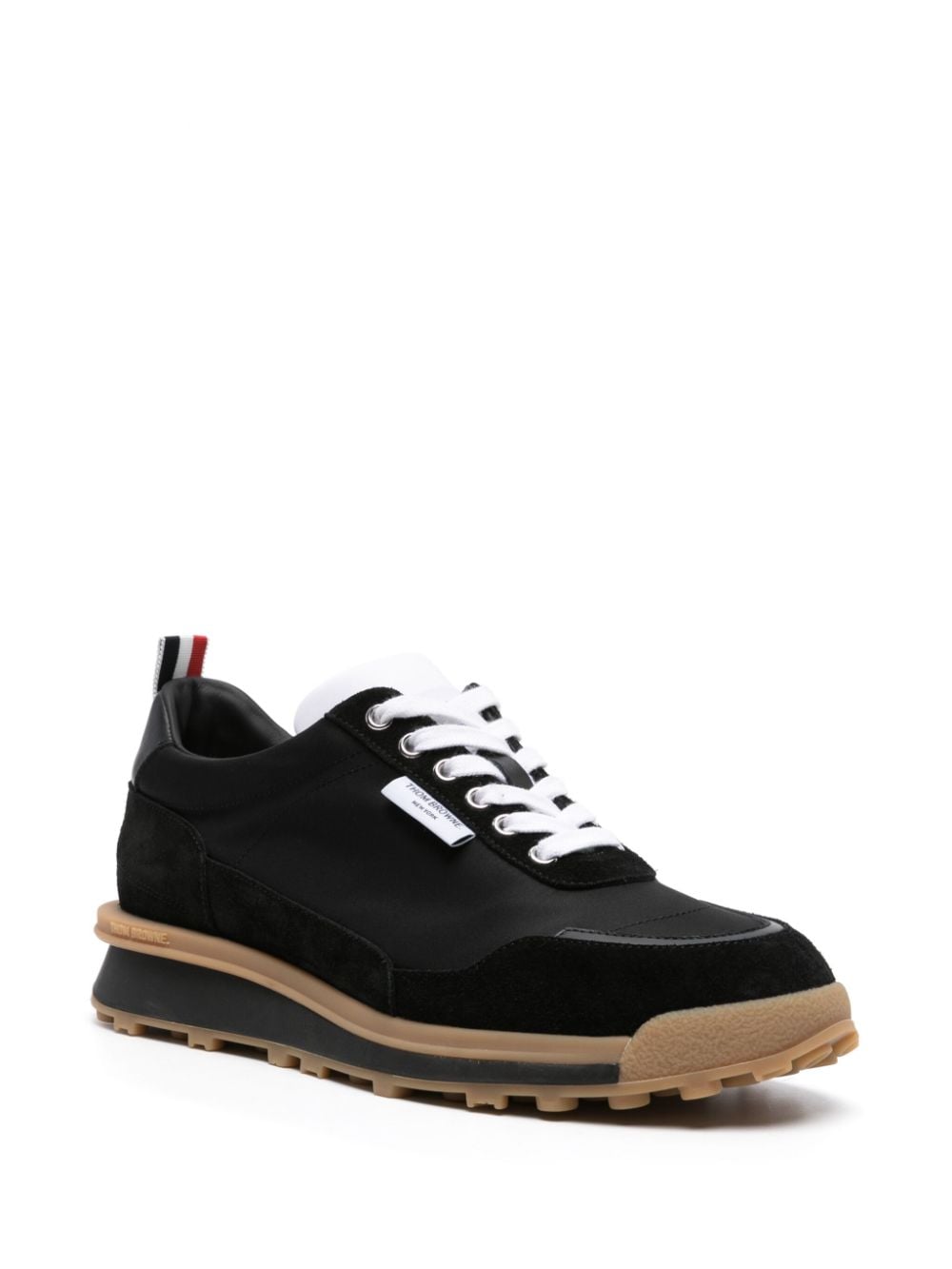 Shop Thom Browne Alumni Panelled Sneakers In Black